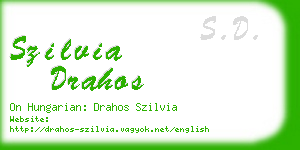 szilvia drahos business card